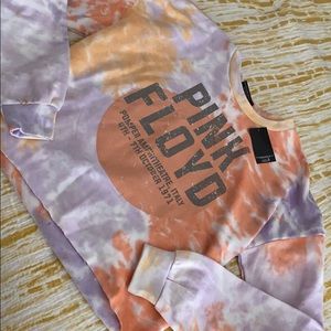Pink Floyd Crop Tie Dye Crew